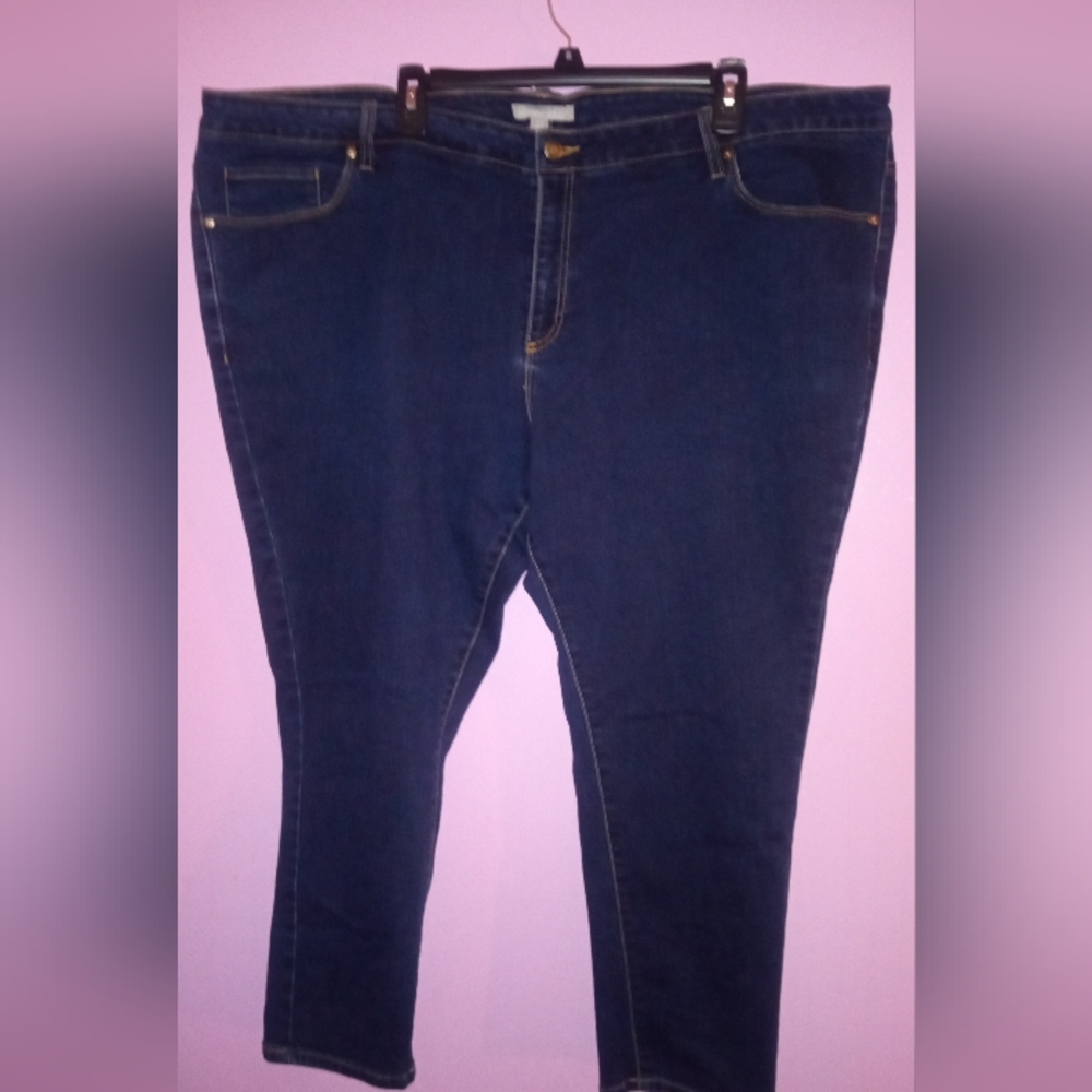 Woman Within 28W Dark Blue Denim Wash
